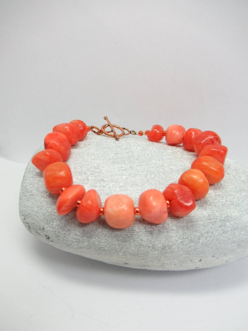 Orange Candy Jade bracelet